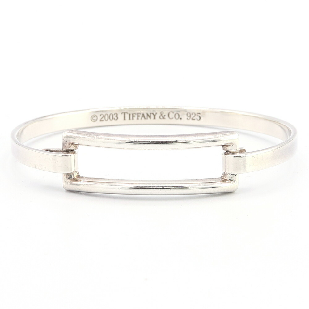 Tiffany Open Rectangle Bangle Sterling Silver - image 1
